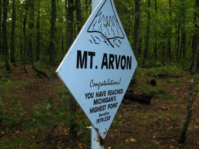 Mount Arvon, Michigan Highpoint