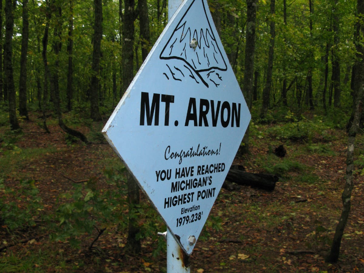 Mount Arvon, Michigan Highpoint